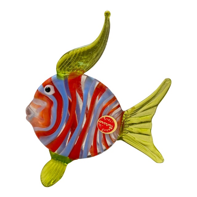 20th Century Murano Glass Fish Figure For Sale