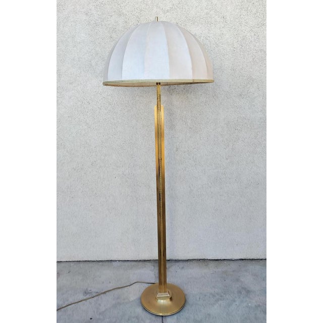 Hollywood Regency Hollywood Regency Brass Floor Lamp by Schroder and Co., 1950s For Sale - Image 3 of 10