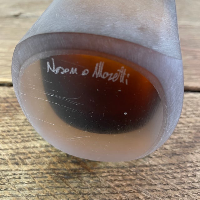 Goldenrod Vase in Satin-Finish Murano Glass by Nason & Moretti, 1990s For Sale - Image 8 of 9