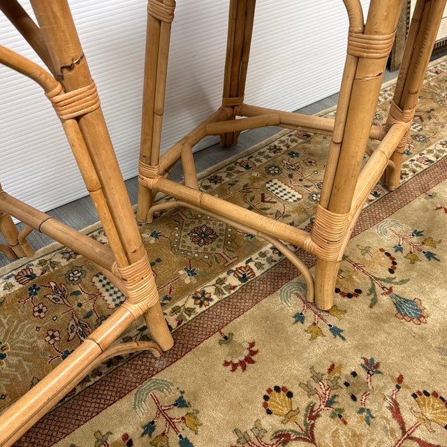 Serena & Lily Sunwashed Rivera Rattan Counter Stools, Pair For Sale - Image 12 of 12