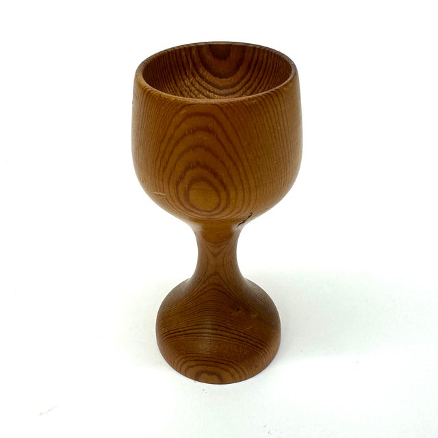Vintage Mid-Century Modern Small Scale Mixed Wooden Goblet Curation - Group of 6 For Sale In Miami - Image 6 of 8