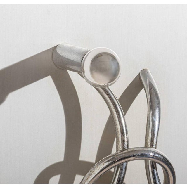 Wall Lamps Sculptures Nodo Model in Chrome by Giacomo Benevelli for Missagli, 1970s, Set of 2, in Very Good conditions....