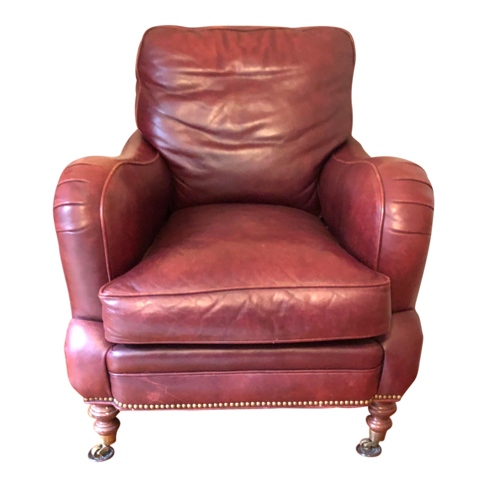 WhittemoreSherrill Ltd Leather Club Chair Chairish