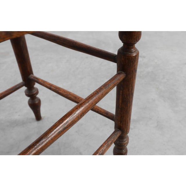 Antique French Wooden Stool with Cane Seat, 19th Century For Sale - Image 4 of 11