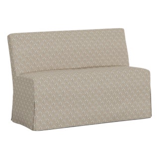 Slipcover for Stoffer Home x Cloth & Company for Lindy Slipcover Dining Banquette in Francie Floral Cream For Sale