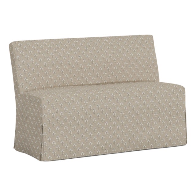 Slipcover for Stoffer Home x Cloth & Company for Lindy Slipcover Dining Banquette in Francie Floral Cream For Sale