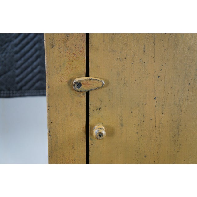 Mid 20th Century Primitive Low Profile Country Pine Linen Storage Jelly Cabinet Cupboard 46" For Sale - Image 6 of 10