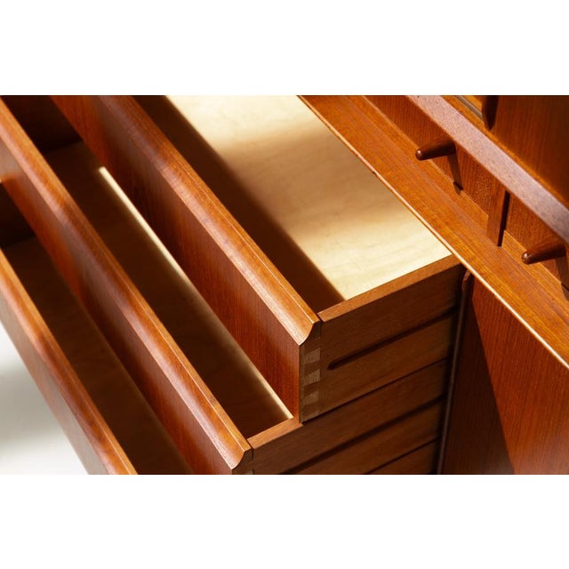 Mid-Century Danish Teak Double Decker Sideboard, 1960s For Sale - Image 16 of 18