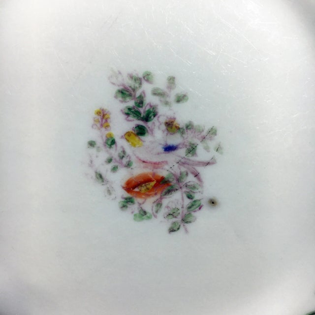 Davenport Davenport 19th-Century Hand Colored Floral Porcelain Plate For Sale - Image 4 of 8