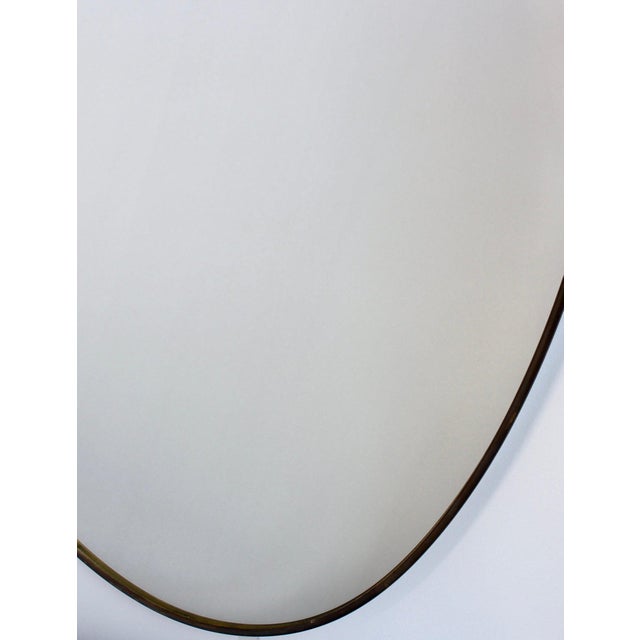 Mid-Century Modern Italian Wall Mirror with Brass Frame, 1960s For Sale - Image 12 of 14
