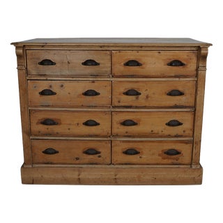 Antique German Pine Shop Cabinet, Early 20th Century For Sale