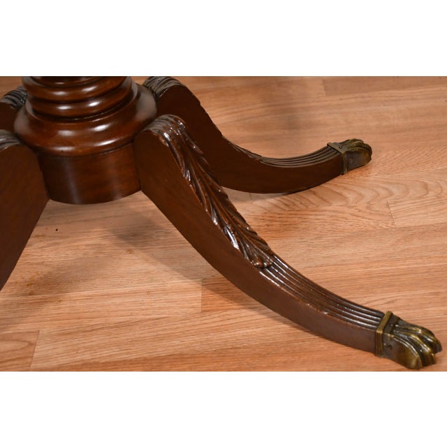 1930s English Regency Style Mahogany Drop-Leaf Pembroke Table / Sofa Table For Sale - Image 9 of 16