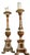 18th Century Italian Giltwood Cathedral Altar Candlesticks.