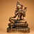 Large Vintage Gilt Bronze Green Tara Statue - Tibetan Himalayan Buddhist Sculpture For Sale In Los Angeles - Image 6 of 10