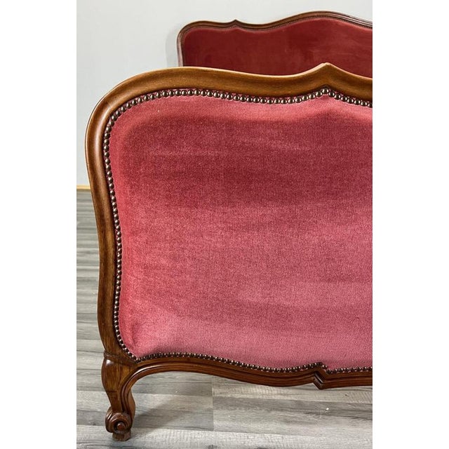 Vintage French Louis XVI Walnut King Size Bed Frame For Sale - Image 5 of 12