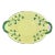 1980s Hollywood Regency Portuguese St Patrick’s Shamrock Yellow Platter, Bordallo Pinneiro For Sale