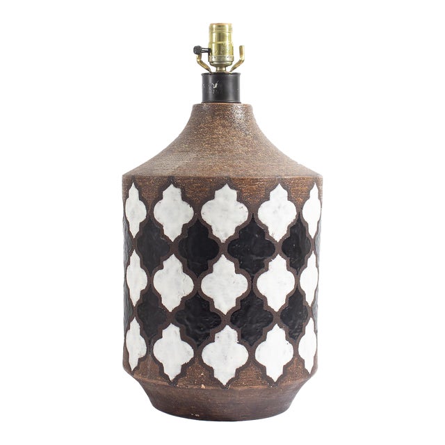 Aldo Londi Bitossi Italian Piastrelle Ceramic Table Lamp For Sale