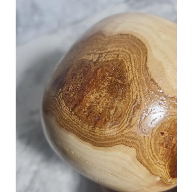 Rustic Elder Burlwood Bud Vase Hand Turned Box Sculpture Wood Home Accent Office For Sale - Image 3 of 8