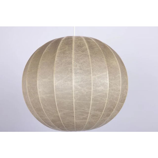 1960s Mid-Century German Cocoon Pendant Lamp from Goldkant Leuchten, 1960s For Sale - Image 5 of 9