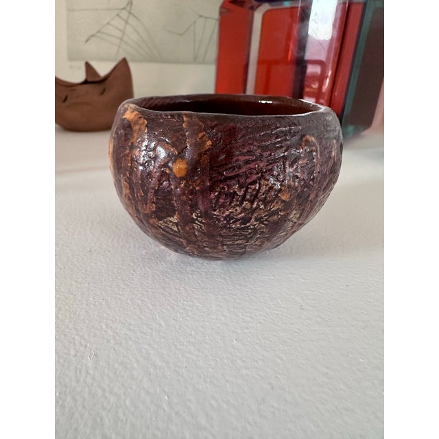 Mid 20th Century Mid 20th Century Mid-Century Paul Bogatay Studio Pottery Pinch Pot For Sale - Image 5 of 6