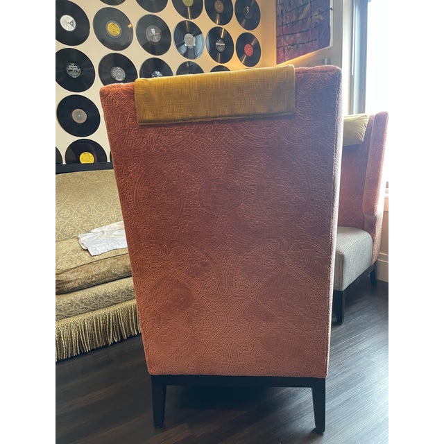 2020s Custom-Commissioned Set of Wingback Chairs (4) For Sale - Image 5 of 15
