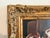 Vintage R Mario Oil Painting Three Rabbits Bunnies Farmhouse Art Gold Frame For Sale - Image 4 of 10