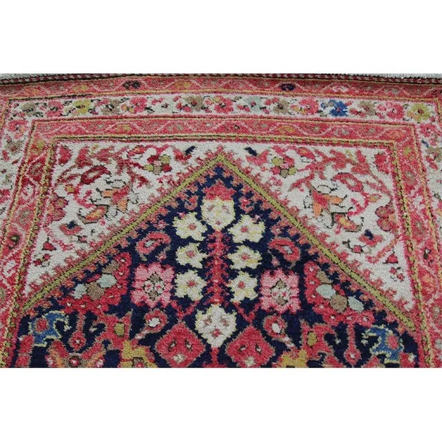 Textile 1920s Vintage Persian Hamedan Area Rug For Sale - Image 7 of 11