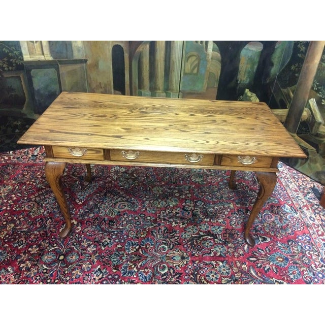 Item: Vintage Pennsylvania House Oak Desk. Age & Condition: Circa 1980. Refinished and restored. Some patina to the...