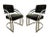 Milo Baughman Milo Baughman Style Black Velvet and Chrome Dining Chairs - Set of 8 For Sale - Image 4 of 7