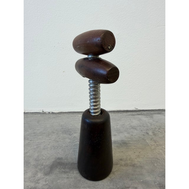 Brazilian modern Jacaranda wood wine opener by Tropic-Aft, 1970s.