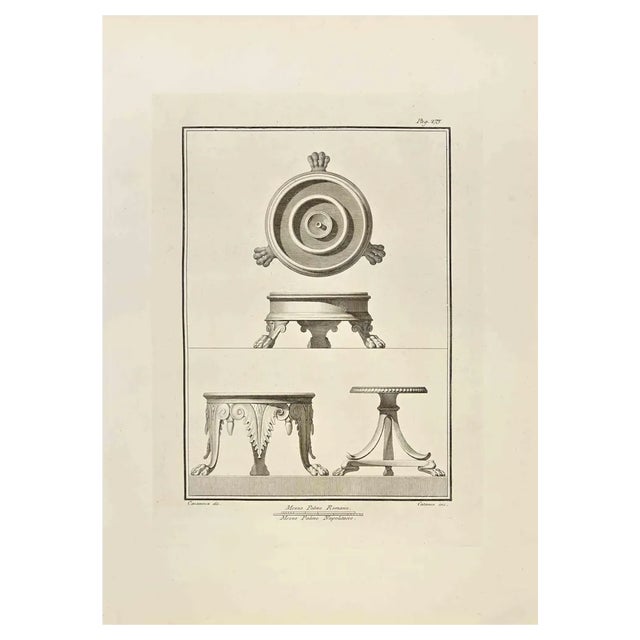 Carlo Cataneo, Still Life, Etching, 18th Century For Sale