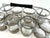 1960s 1960s Mid-Century Modern Silver Rim Cocktail Glasses With Chrome Carrier - Set of 8 For Sale - Image 5 of 10
