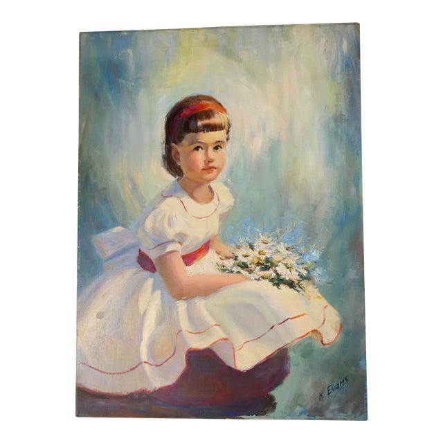 Vintage Original Oil Painting on Canvas - Signed Florida Artist K. Evans - 1970s For Sale