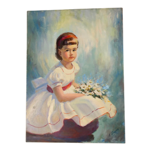 Vintage Original Oil Painting on Canvas - Signed Florida Artist K. Evans - 1970s
