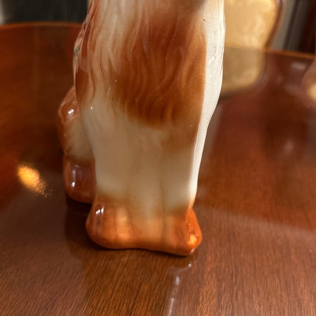 Late 19th Century Glass Eye Russet Staffordshire Spaniels - A Pair For Sale - Image 5 of 5