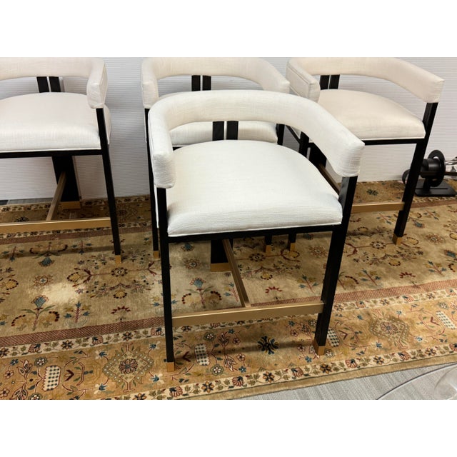 Worlds Away Cruise Counter Stools, Set of Four For Sale - Image 12 of 12