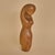 A vintage mid-century modern carved wooden sculpture depicting the female form. Carved from solid wood, the figure stands...