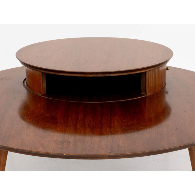 Mid-Century Modern Mahogany Circular Cocktail Table For Sale - Image 11 of 11