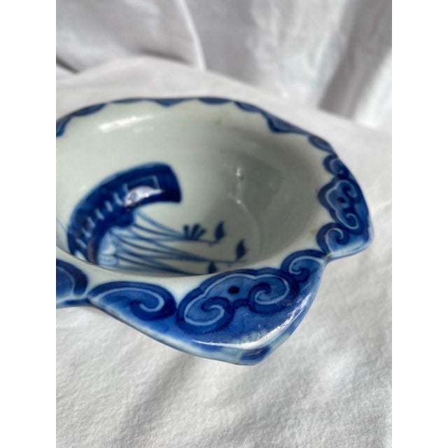 Late Qing / Republic Period Blue & White “Treasure Ship” Lobed Bowl For Sale - Image 10 of 18