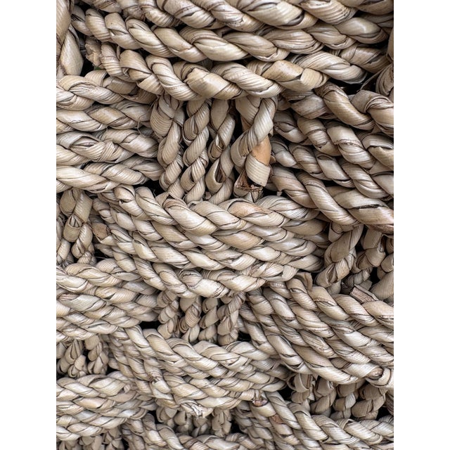 Wood Pair of Handwoven Seagrass Dining Chairs | Organic Modern Coastal Style For Sale - Image 7 of 11