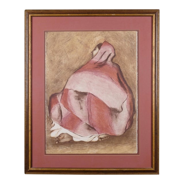 1974 Printing R. C. Gorman "Arabesque" Artist Hand Signed & Numbered Very Limited Edition 22/75 Framed & Matted Serigraph For Sale