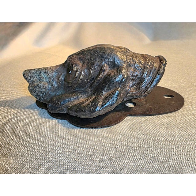 Antique Bronze Hound Dog Letter/Note Clip Early 1900s For Sale - Image 4 of 6