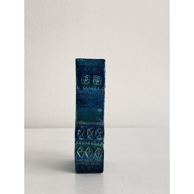 Rimini Blue Vase by Aldo Londi for Bitossi, Italy For Sale - Image 6 of 15