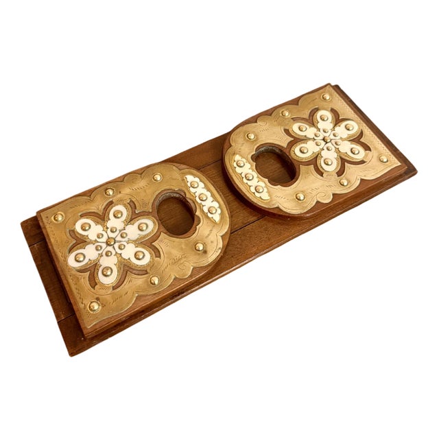 Antique Victorian Walnut and Brass Mounted Sliding Bookends, 1860, Set of 2 For Sale