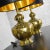 Mid 20th Century Tibetan Brass Lamps Hand Hammered With Glass Jewel Detail & New Black Shades, a Pair For Sale - Image 6 of 14