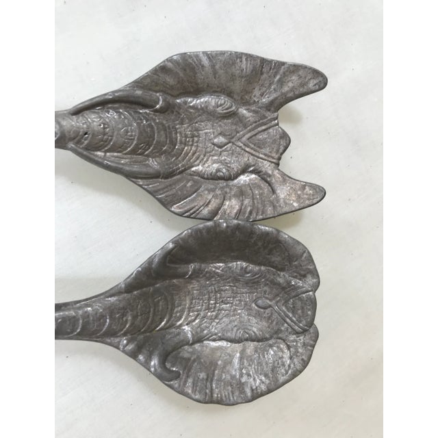 Shabby Chic Vintage Arthur Court Elephant Salad Servers For Sale - Image 3 of 7
