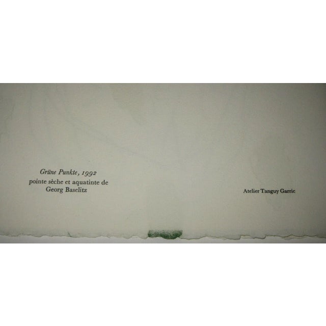 1992 Grune Punkte Abstract Etching and Aquatint by George Baselitz For Sale - Image 10 of 12