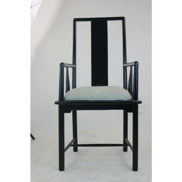 1960s Hollywood Regency Baker Furn.Contemporary Black Lacquer Armchair- Great for a Desk or Accent Chair For Sale - Image 5 of 5