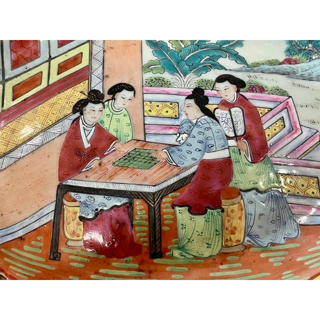 Mid 20th Century Chinese Export Famille Rose Reticulated Oval Plates - A Pair For Sale - Image 12 of 13