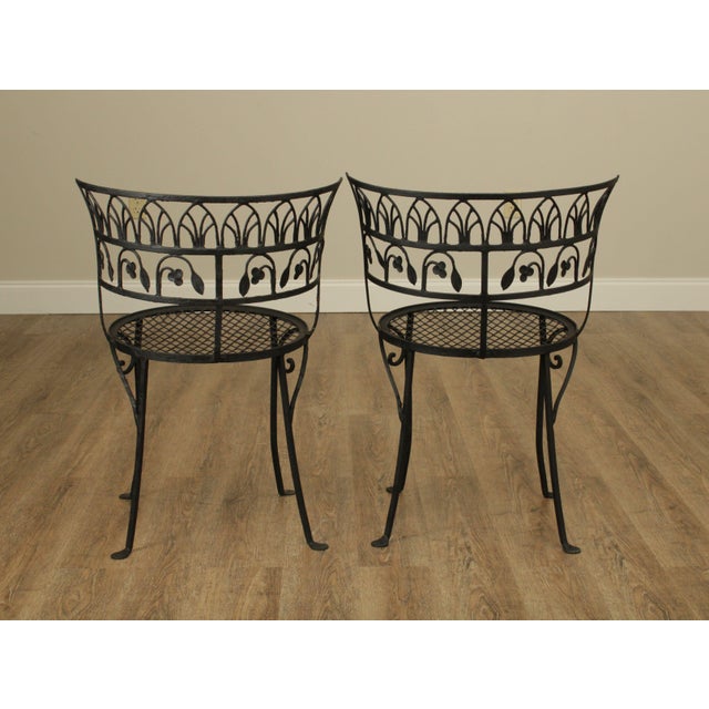 Salterini Vintage Wrought Iron Pair Curved Back Garden ...